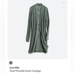 love ellie cheril pointelle duster cardigan